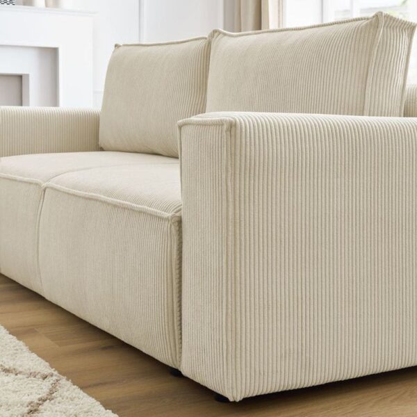 Canapé velours Nihad Bobochic avec accoudoirs épais et doux