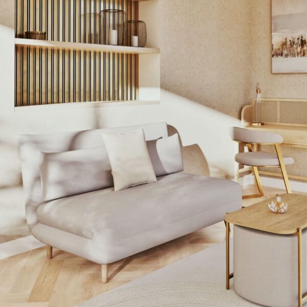 Canapé Nio Maisons du monde beige 2 places