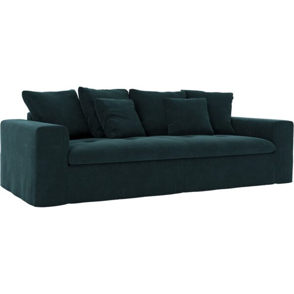 Avis canapé Elea Alinéa - Notre test de ce canapé 4 places fixe en velours - bleu foncé