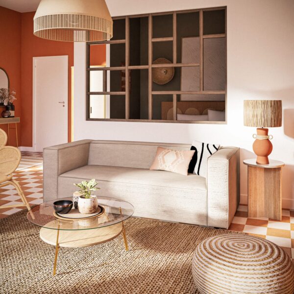 Avis canapé Fakir Maisons du Monde : notre test de ce Canapé 3 places en velours côtelé beige