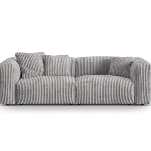 Avis canapé Martina Micadoni Home - Notre test de ce canapé modulaire 3 places en velours côtelé gris clair