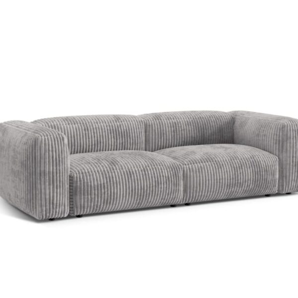 Avis canapé Martina Micadoni Home - Notre test de ce canapé modulaire 3 places en velours côtelé gris clair