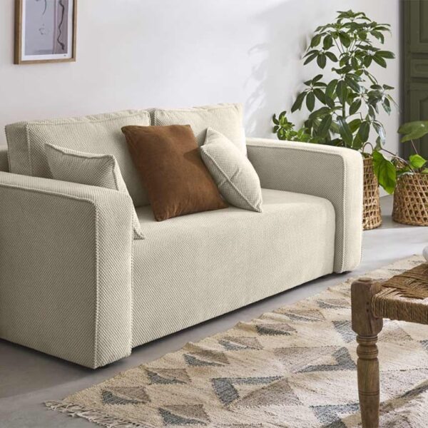 Avis canapé Mobilier Best Mobilier : notre test de ce Canapé droit 2 places en velours texturé beige