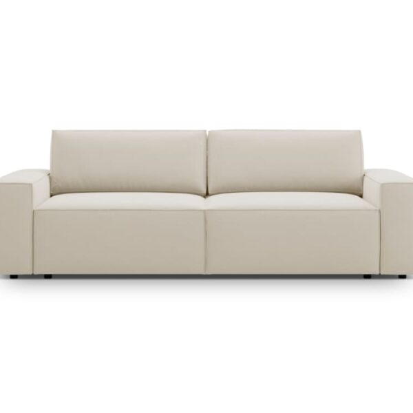 Avis du canapé Modele Micadoni Home Canapé-lit avec coffre de rangement 3 places en velours beige foncé