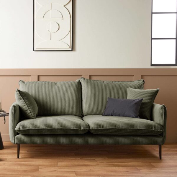 Avis canapé Orea Camif - Notre test de ce canapé en velours côtelé 4 places vert