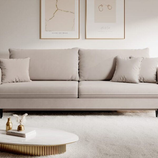 Avis canapé Volio Selsey - Notre test de ce canapé lit 3 places en velours beige