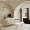 Canapé Swann Sia Home 3 places en velours texturé beige, vue 2 Canapé Swann Sia Home 3 places en velours texturé beige, vue 2