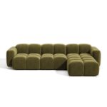 Moss Premium Interiors : canapé droit 3 places en velours côtelé Moss Premium Interiors : canapé droit 3 places en velours côtelé