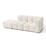 Nubi Sia Home : canapé droit 3 places en velours côtelé Nubi Sia Home : canapé droit 3 places en velours côtelé